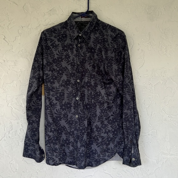 Ted Baker London Other - Ted Baker Men’s dress floral navy shirt (4) (large) runs small